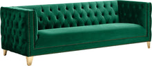Load image into Gallery viewer, Michelle Green Velvet Sofa image
