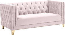 Load image into Gallery viewer, Michelle Pink Velvet Loveseat image