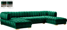 Load image into Gallery viewer, Gwen Green Velvet 3pc. Sectional (3 Boxes) image