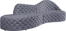 Load image into Gallery viewer, Royal Grey Velvet 2pc. Sectional image