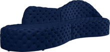 Load image into Gallery viewer, Royal Navy Velvet 2pc. Sectional image