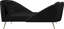 Load image into Gallery viewer, Nolan Black Velvet Chaise image