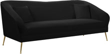 Load image into Gallery viewer, Hermosa Black Velvet Sofa image