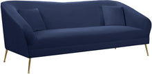Load image into Gallery viewer, Hermosa Navy Velvet Sofa image