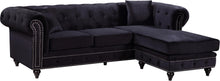 Load image into Gallery viewer, Sabrina Black Velvet 2pc. Reversible Sectional image