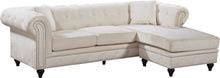 Load image into Gallery viewer, Sabrina Cream Velvet 2pc. Reversible Sectional image
