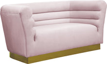 Load image into Gallery viewer, Bellini Pink Velvet Loveseat image