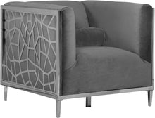 Load image into Gallery viewer, Opal Grey Velvet Chair image