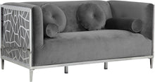 Load image into Gallery viewer, Opal Grey Velvet Loveseat image