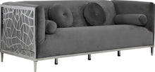 Load image into Gallery viewer, Opal Grey Velvet Sofa image