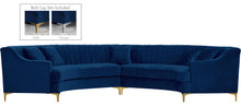 Load image into Gallery viewer, Jackson Navy Velvet 2pc. Sectional image