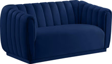 Load image into Gallery viewer, Dixie Navy Velvet Loveseat image