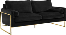 Load image into Gallery viewer, Mila Black Velvet Sofa image