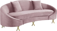 Load image into Gallery viewer, Serpentine Pink Velvet Sofa image