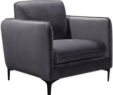 Load image into Gallery viewer, Poppy Grey Velvet Chair image