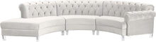 Load image into Gallery viewer, Anabella Cream Velvet 3pc. Sectional image