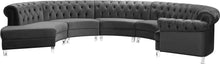 Load image into Gallery viewer, Anabella Grey Velvet 5pc. Sectional image