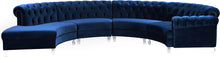 Load image into Gallery viewer, Anabella Navy Velvet 4pc. Sectional image