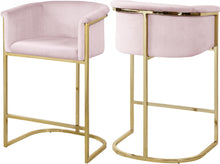 Load image into Gallery viewer, Donatella Pink Velvet Stool image