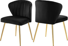 Load image into Gallery viewer, Finley Black Velvet Dining Chair image