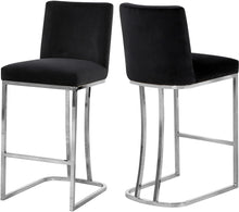 Load image into Gallery viewer, Heidi Black Velvet Stool image