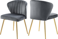 Load image into Gallery viewer, Finley Grey Velvet Dining Chair image