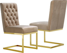 Load image into Gallery viewer, Cameron Beige Velvet Dining Chair image