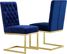 Load image into Gallery viewer, Cameron Navy Velvet Dining Chair image