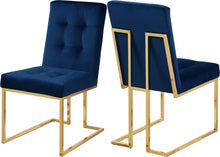 Load image into Gallery viewer, Pierre Navy Velvet Dining Chair image