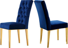 Load image into Gallery viewer, Capri Navy Velvet Dining Chair image