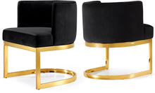 Load image into Gallery viewer, Gianna Black Velvet Dining Chair image