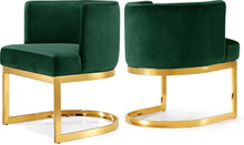 Load image into Gallery viewer, Gianna Green Velvet Dining Chair image