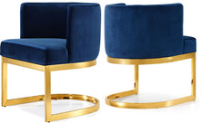 Load image into Gallery viewer, Gianna Navy Velvet Dining Chair image