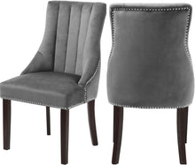 Load image into Gallery viewer, Oxford Grey Velvet Dining Chair image