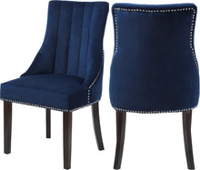 Load image into Gallery viewer, Oxford Navy Velvet Dining Chair image