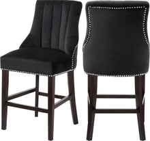Load image into Gallery viewer, Oxford Black Velvet Stool image