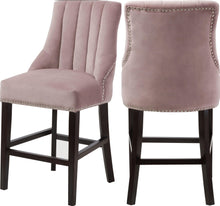 Load image into Gallery viewer, Oxford Pink Velvet Stool image