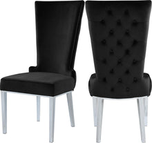 Load image into Gallery viewer, Serafina Black Velvet Dining Chair image
