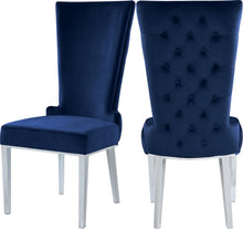 Load image into Gallery viewer, Serafina Navy Velvet Dining Chair image