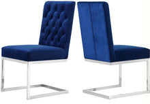 Load image into Gallery viewer, Carlton Navy Velvet Dining Chair image