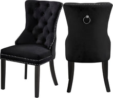 Load image into Gallery viewer, Nikki Black Velvet Dining Chair image
