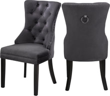 Load image into Gallery viewer, Nikki Grey Velvet Dining Chair image