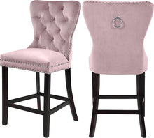 Load image into Gallery viewer, Nikki Pink Velvet Stool image