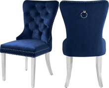 Load image into Gallery viewer, Carmen Navy Velvet Dining Chair image