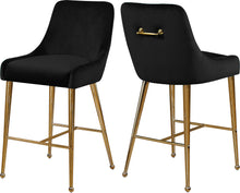 Load image into Gallery viewer, Owen Black Velvet Stool image