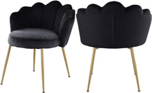 Load image into Gallery viewer, Claire Black Velvet Dining Chair image