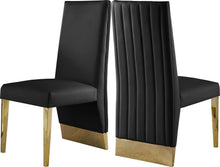Load image into Gallery viewer, Porsha Black Faux Leather Dining Chair image