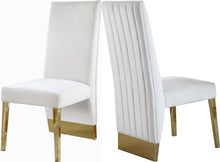 Load image into Gallery viewer, Porsha Cream Velvet Dining Chair image