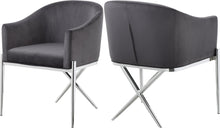 Load image into Gallery viewer, Xavier Grey Velvet Dining Chair image