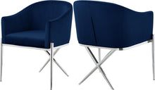 Load image into Gallery viewer, Xavier Navy Velvet Dining Chair image